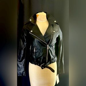 Levi faux, leather jacket, size small